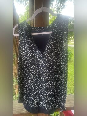 LOFT Blue Printed Sleeveless Top
